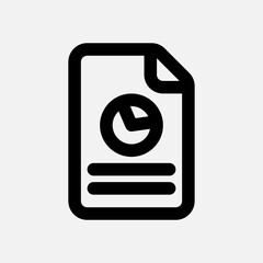 Report file icon in line style, use for website mobile app presentation
