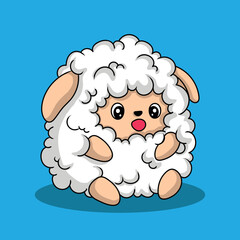 artwork illustration and t shirt design cute animal character design baby sheep