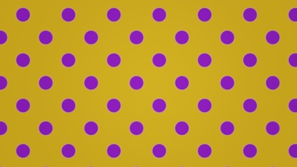 Simple Purple dot Yellow Background Seamless Pattern. polka dots pattern