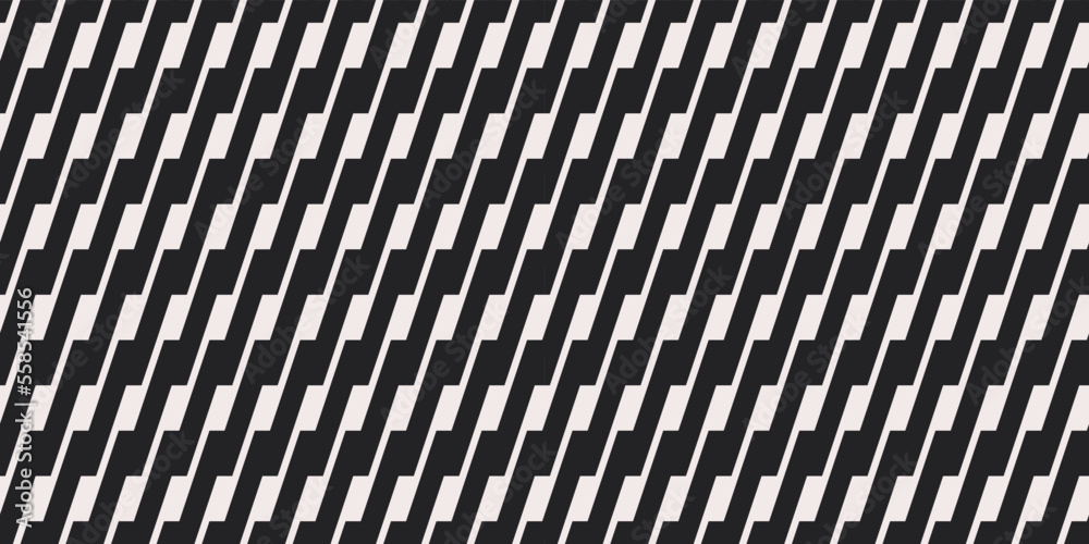 Poster Black geometric seamless pattern. Background diagonal structure for print.