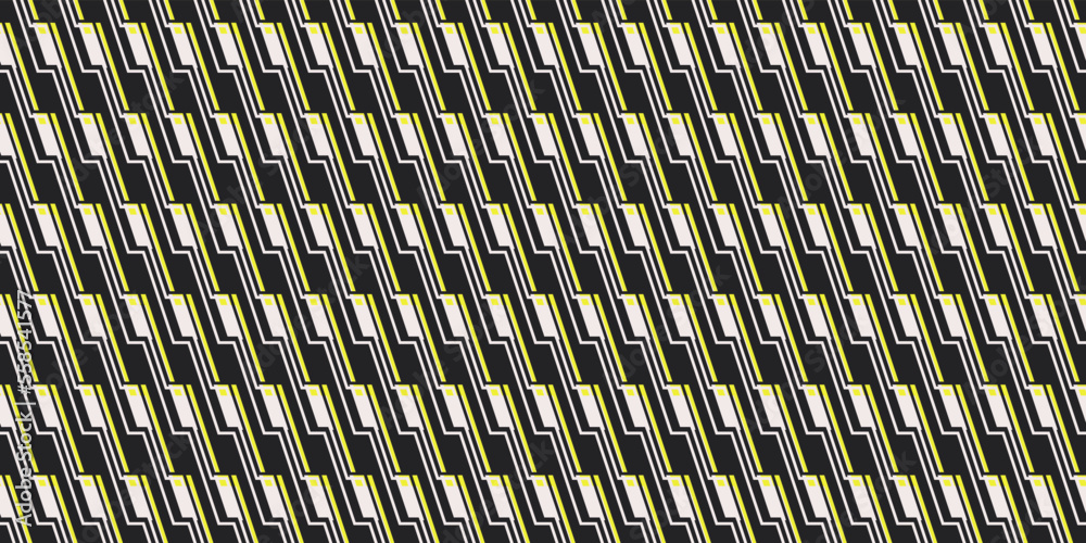 Aufkleber Abstract geometric seamless pattern. Yellow background diagonal structure for print.