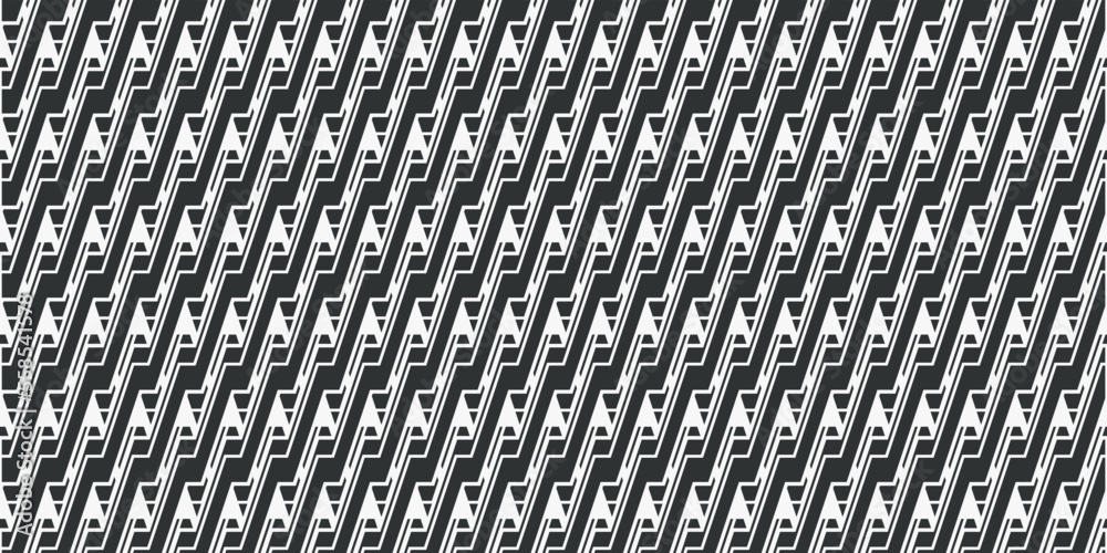Aufkleber Vector abstract geometric seamless pattern. Black background diagonal structure, vector illustration.