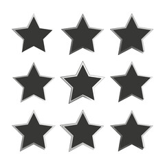 Black brush stars. Ink paint brush stain. Vector illustration. stock image.
