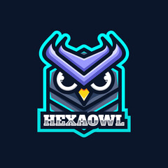 Vector Illustration Owl Sports and E-Sports Style.