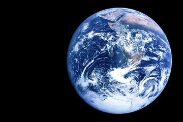 Planet earth on a dark background. Elements of this image furnished by NASA