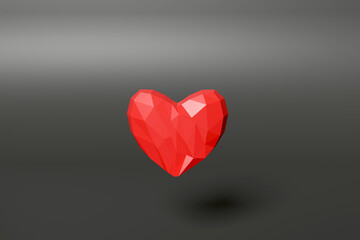 love with low poly in 3d rendering design.