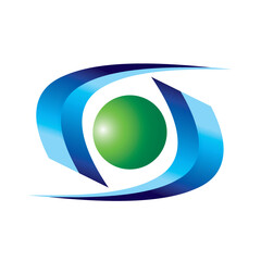 abstract logo design with swoosh