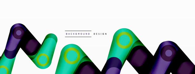 Modern stylish geometric background. Abstract round shapes composition for wallpaper, banner, background or landing