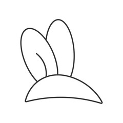 Bunny, rabbit  vector icon. Line sign for mobile concept and web design. Symbol, logo illustration. Vector graphics
