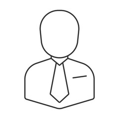 Businessman  vector icon. Line sign for mobile concept and web design. Symbol, logo illustration. Vector graphics