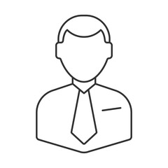 Businessman  vector icon. Line sign for mobile concept and web design. Symbol, logo illustration. Vector graphics