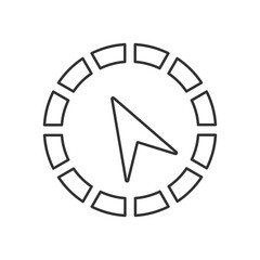 Fototapeta na wymiar Cursor vector icon. Line sign for mobile concept and web design. Symbol, logo illustration. Vector graphics