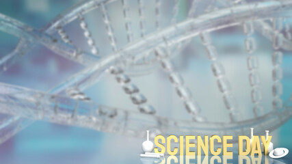 text science day for holiday concept 3d rendering