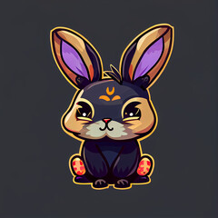 Rabbit Chinese new year, lunar new year, cartoon illustration vector, bunny.