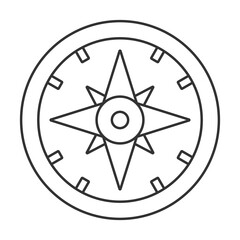 Compass vector icon. Line sign for mobile concept and web design. Symbol, logo illustration. Vector graphics