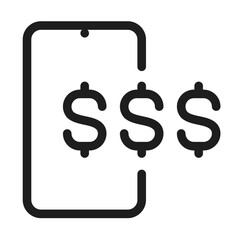 Smartphone Dollar Level tree icon