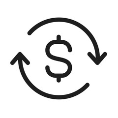 Dollar payment conversion icon