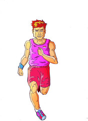 illustration of a man running