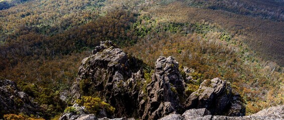 Fototapeta premium Looking down on the rock formations