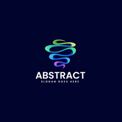 Vector Logo Illustration Abstract Gradient Colorful Style.