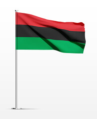 Pan-african flag isolated on white. EPS10 vector - obrazy, fototapety, plakaty
