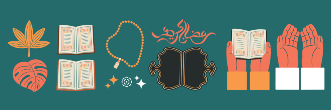 Ramadan Kareem elements set