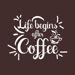 Fototapeta premium Coffee typography t shirt design 