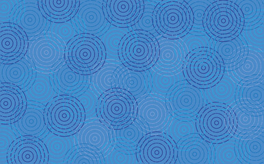 Background Pattern, Blue Round Line Pattern Background or Texture with Copy Space for Text Decorated.