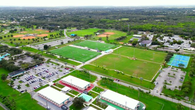 Aerial video Pine Island Park Davie FL USA
