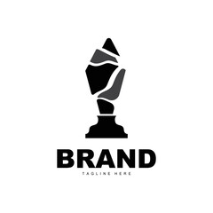 Trophy Logo Design, Award Winner Championship Trophy Vector, Success Brand