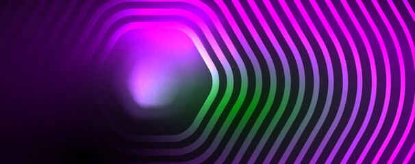 Techno shiny hexagons abstract background, technology energy space light concept, abstract background wallpaper design