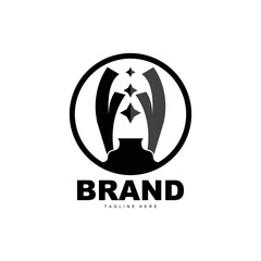 Trophy Logo Design, Award Winner Championship Trophy Vector, Success Brand
