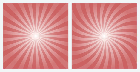 Indian Red sunburst recto background template. Rectangular backdrop design. Sunbeam background design for various purposes.	