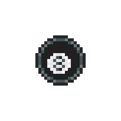 Billiard ball, sport pixel art