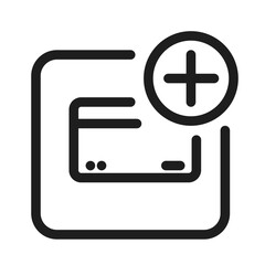 creditcard plus square icon