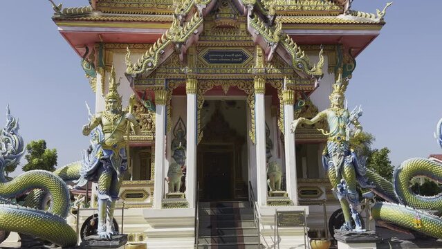 Wat In Plaeng temple is located in Nakhon Phanom Province in the northeast of Thailand.It represents a beautiful sculpture architecture.