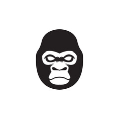 gorilla head isolated design for sticker brand logo symbol illustration vector