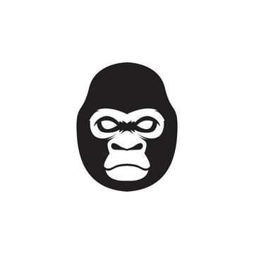 gorilla head isolated design for sticker brand logo symbol illustration vector