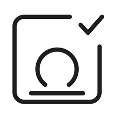 coin in square checkmark icon