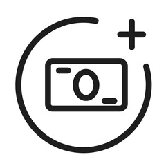 credit card add plus circle icon