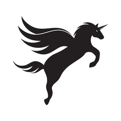 Fototapeta na wymiar Pegasus icon logo free vector design