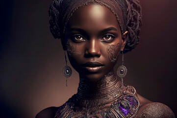Portrait of a beautiful Black girl
