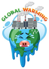 Global warning vector concept