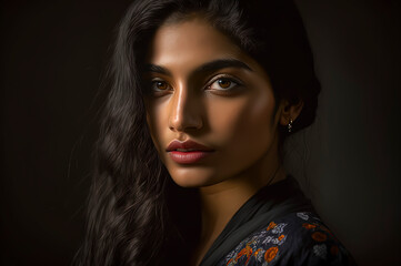 Fototapeta premium Portrait of a pretty pakistani girl