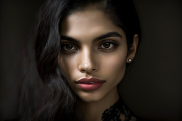 Portrait of a pretty pakistani girl - obrazy, fototapety, plakaty