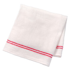 Table cloth kitchen isolated. Top view of white napkin on white background. - 558559114