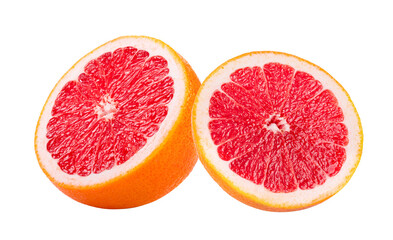 pink orange or grapefruit with slice on transparent png