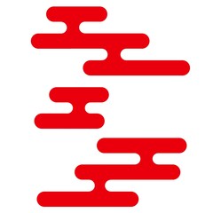 赤色のエ霞　ラスター素材