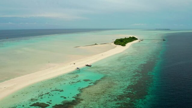 Aerial view of Timba Timba Island, Semporna, Sabah, Malaysia