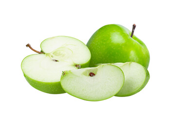 green apple isolated on transparent png